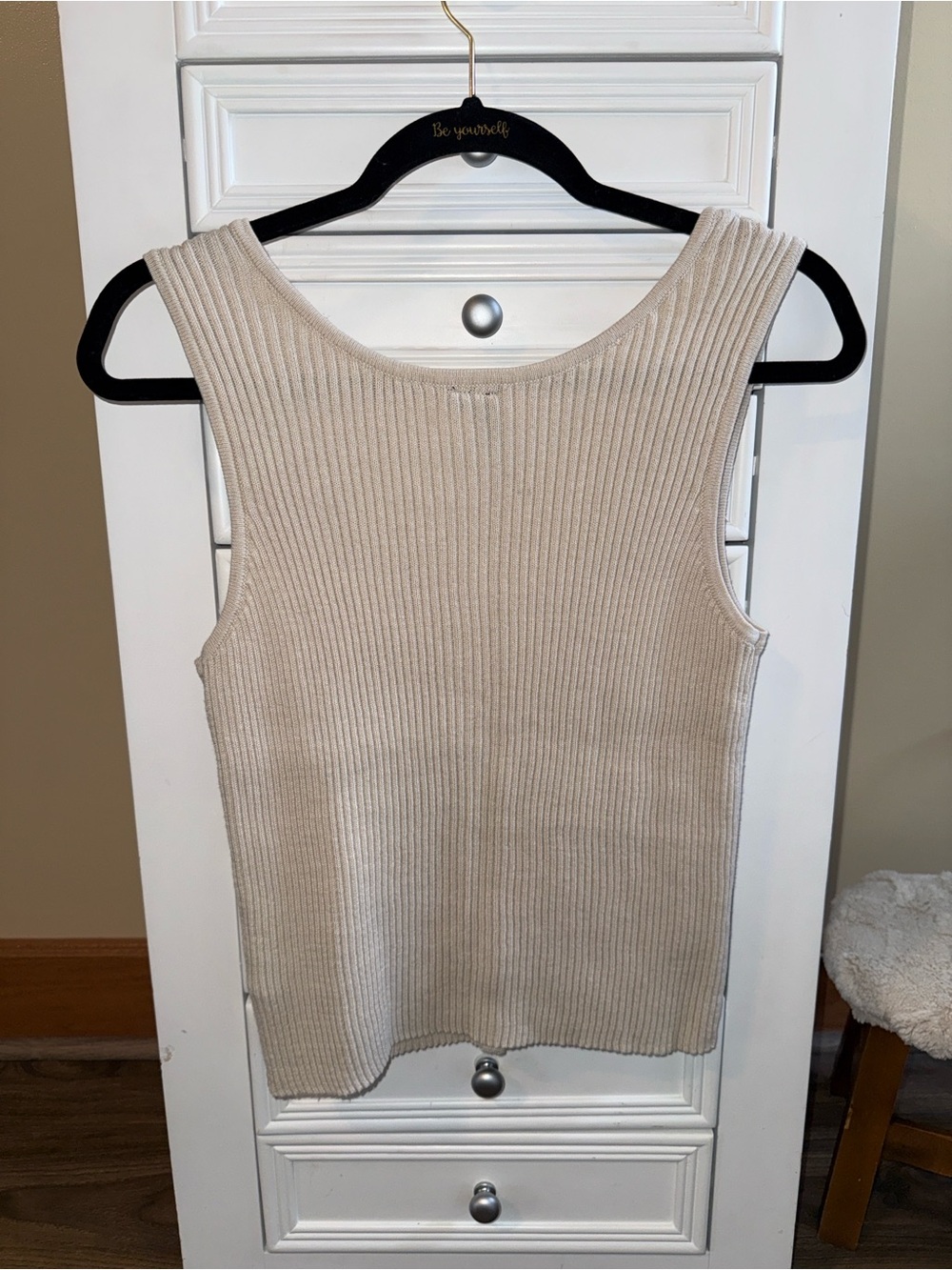 Moon & Madison Ribbed Button Front Tank Top - Picture 2 of 8